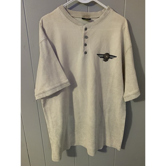 Harley-Davidson Other - Mens‎ XL Woodstock Harley Davidson Waffle Knit Polo Short Sleeve Shirt USA